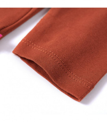 Kids' T-shirt with Long Sleeves Cognac 128
