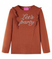 Kids' T-shirt with Long Sleeves Cognac 140