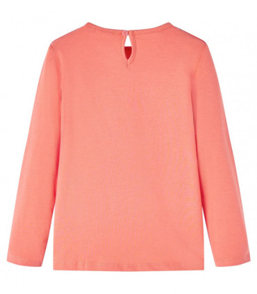 Kids' T-shirt with Long Sleeves Coral 128