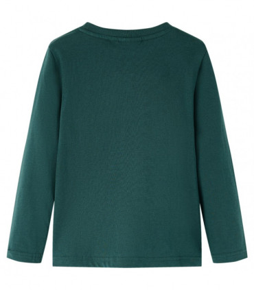 Kids' T-shirt with Long Sleeves Dark Green 104