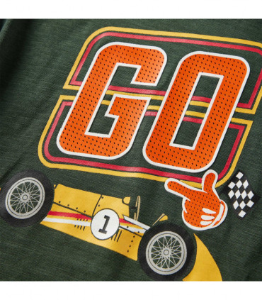 Kids' T-shirt with Long Sleeves Dark Green 104