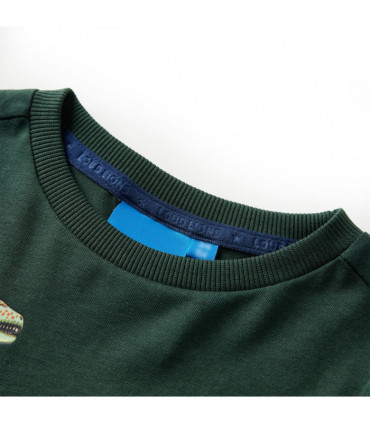 Kids' T-shirt with Long Sleeves Dark Green 104