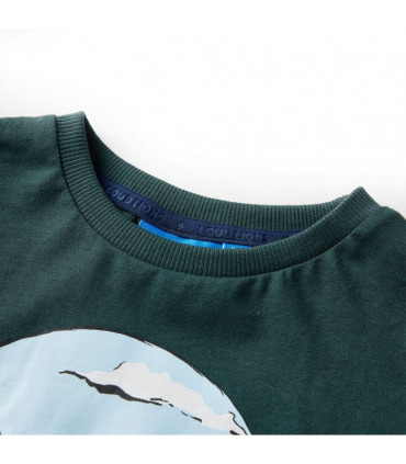 Kids' T-shirt with Long Sleeves Dark Green 116