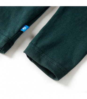 Kids' T-shirt with Long Sleeves Dark Green 116