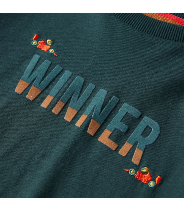 Kids' T-shirt with Long Sleeves Dark Green 128