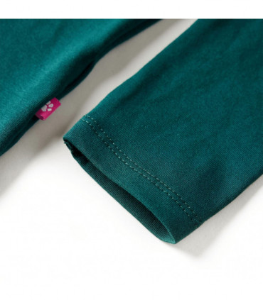 Kids' T-shirt with Long Sleeves Dark Green 128