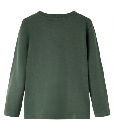 Kids' T-shirt with Long Sleeves Dark Green 128