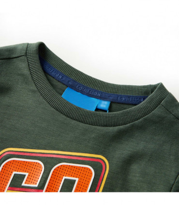 Kids' T-shirt with Long Sleeves Dark Green 128