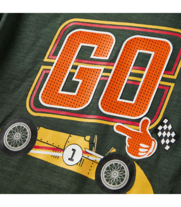 Kids' T-shirt with Long Sleeves Dark Green 128