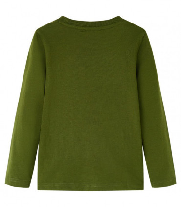Kids' T-shirt with Long Sleeves Dark Khaki 104