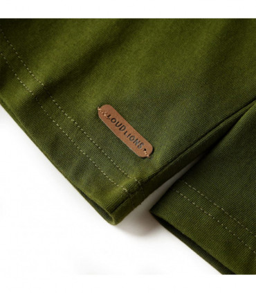 Kids' T-shirt with Long Sleeves Dark Khaki 128