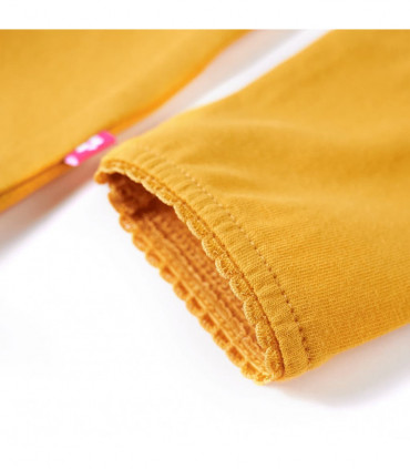 Kids' T-shirt with Long Sleeves Dark Ochre 104