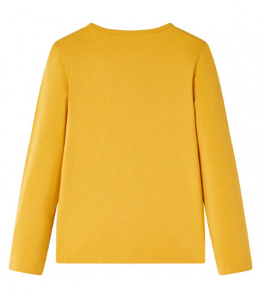 Kids' T-shirt with Long Sleeves Dark Ochre 104