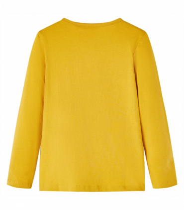Kids' T-shirt with Long Sleeves Dark Ochre 140