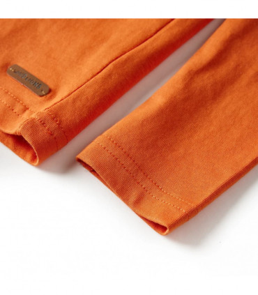 Kids' T-shirt with Long Sleeves Dark Orange 116