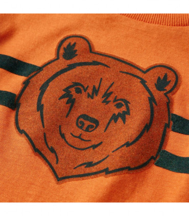 Kids' T-shirt with Long Sleeves Dark Orange 128