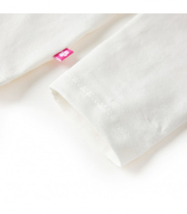 Kids' T-shirt with Long Sleeves Ecru 116