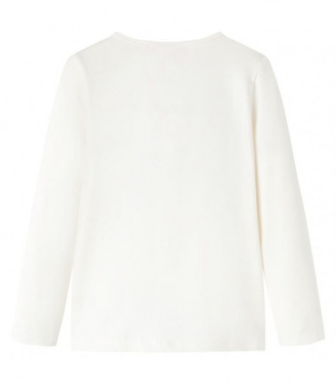 Kids' T-shirt with Long Sleeves Ecru 128