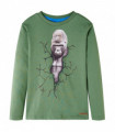 Kids' T-shirt with Long Sleeves Light Khaki 128