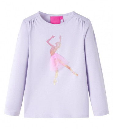 Kids' T-shirt with Long Sleeves Light Lilac 104
