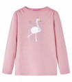 Kids' T-shirt with Long Sleeves Light Pink 116