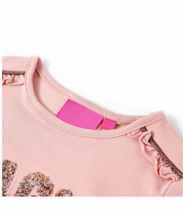Kids' T-shirt with Long Sleeves Light Pink 116