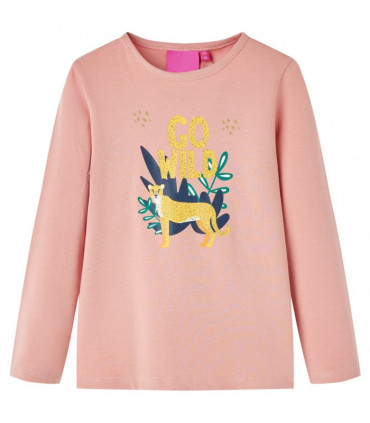 Kids' T-shirt with Long Sleeves Light Pink 128