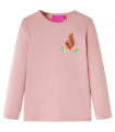 Kids' T-shirt with Long Sleeves Light Pink 128
