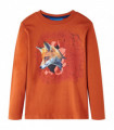 Kids' T-shirt with Long Sleeves Light Rust 116