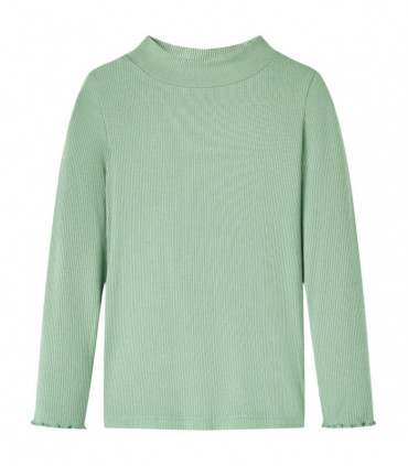 Kids' T-shirt with Long Sleeves Mock Turtleneck Dark Mint 128