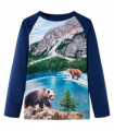 Kids' T-shirt with Long Sleeves Navy 104