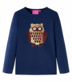 Kids' T-shirt with Long Sleeves Navy 116