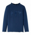 Kids' T-shirt with Long Sleeves Navy Blue 104