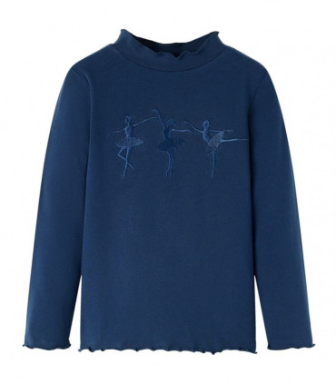 Kids' T-shirt with Long Sleeves Navy Blue 116