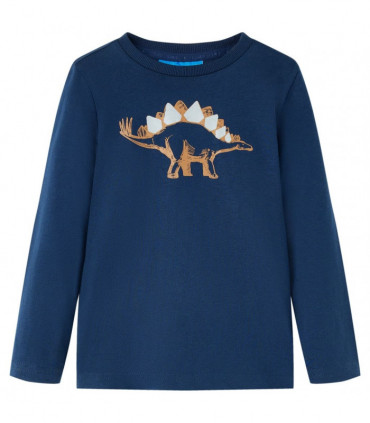 Kids' T-shirt with Long Sleeves Navy Blue 116