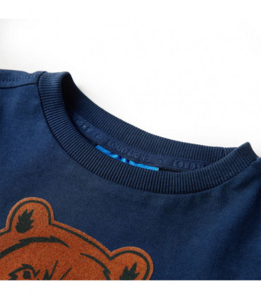 Kids' T-shirt with Long Sleeves Navy Blue 116