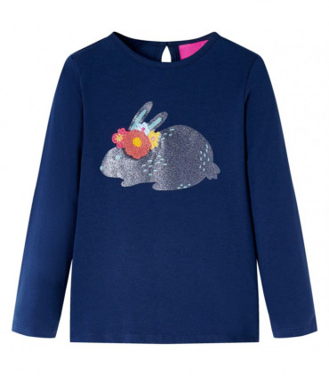 Kids' T-shirt with Long Sleeves Navy Blue 116