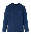 Kids' T-shirt with Long Sleeves Navy Blue 128
