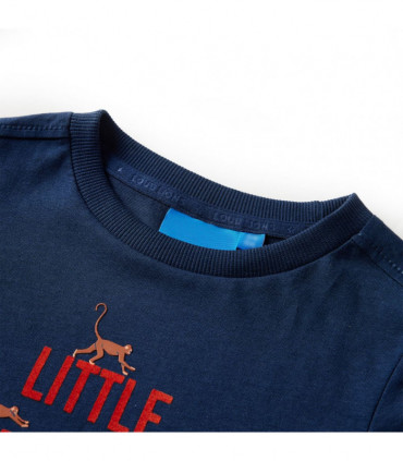 Kids' T-shirt with Long Sleeves Navy Blue 128