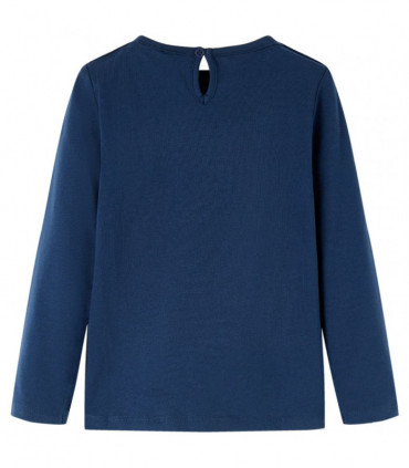 Kids' T-shirt with Long Sleeves Navy Blue 128