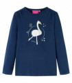 Kids' T-shirt with Long Sleeves Navy Blue 128
