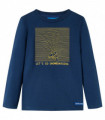 Kids' T-shirt with Long Sleeves Navy Blue 128
