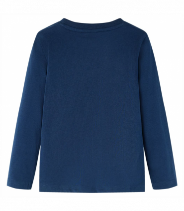 Kids' T-shirt with Long Sleeves Navy Blue 128