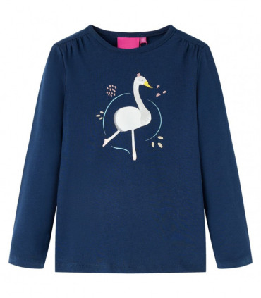Kids' T-shirt with Long Sleeves Navy Blue 140