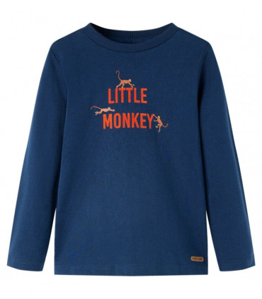 Kids' T-shirt with Long Sleeves Navy Blue 92