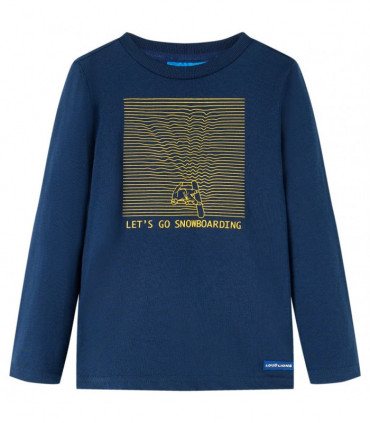 Kids' T-shirt with Long Sleeves Navy Blue 92