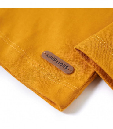 Kids' T-shirt with Long Sleeves Ochre 116