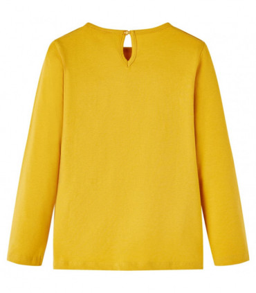 Kids' T-shirt with Long Sleeves Ochre 128