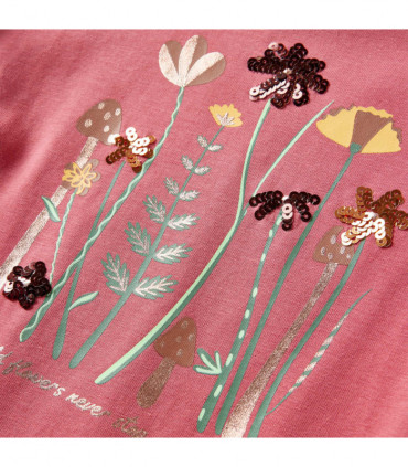 Kids' T-shirt with Long Sleeves Old Pink 128