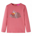 Kids' T-shirt with Long Sleeves Old Pink 128
